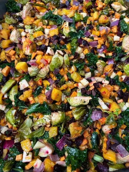 Harvest Hash autumn special with roasted vegetables