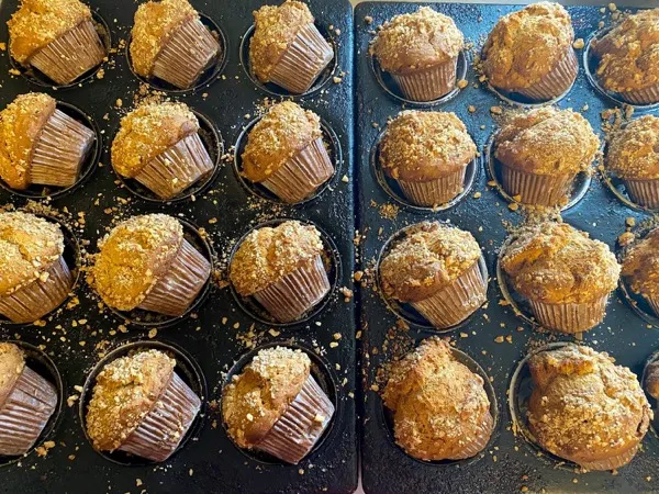 Banana nut muffins, vegan and gluten-free